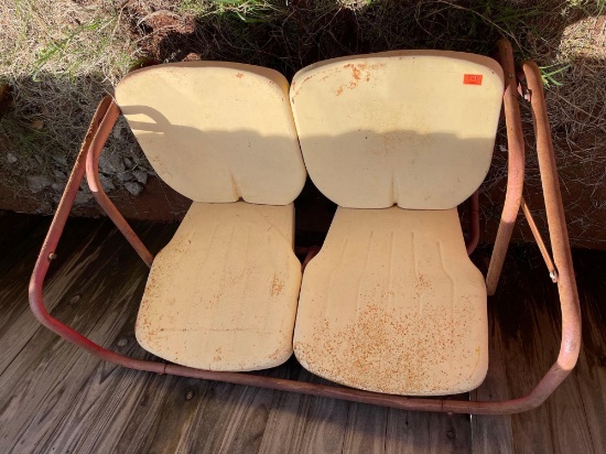 Vintage metal swing bench, needs repair