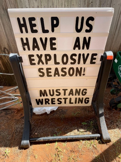Sign board, numbers and letters included