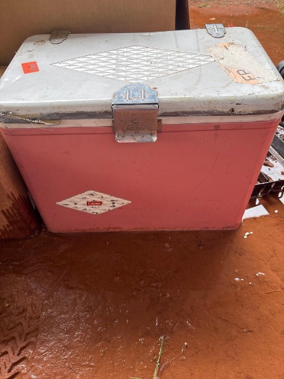 Vintage metal ice chest