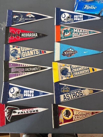 Sports memorabilia flags