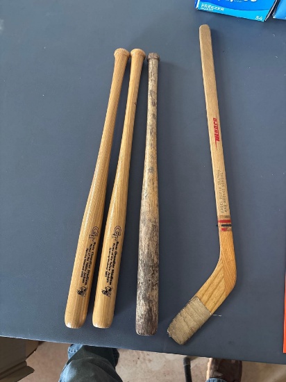 Mini bats and hockey stick