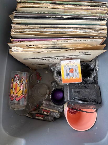 Records glasses and miscellaneous