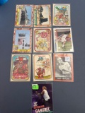 Desert storm, baseball Comedy, soccer, golf and Wf wrestling cards