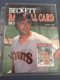 Beckett baseball card magazine, January 1989 issue featuring Will Clark and the Beckett football