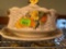 Large soup tureen with platter and ladle