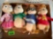TY beanie baby Alvin and the chipmunks (Alvin, Simon, Theodore, and Brittany)