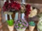 Vases with artificial flyers, frog vase