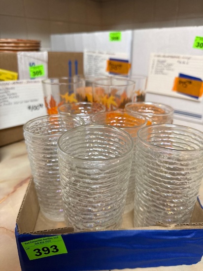 6 water glasses, 4 water glasses