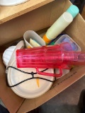 Plastic bowls and cups