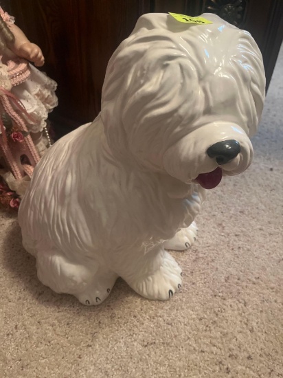 old English sheep dog sculpture