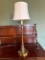 Pair of brass lamps