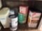 Cake mixes, food items, food containers