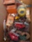 Small decorative pillow storage bags, stagecoach metal can piggy bank, doll furniture, and more