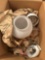 Box of light globes and fixtures