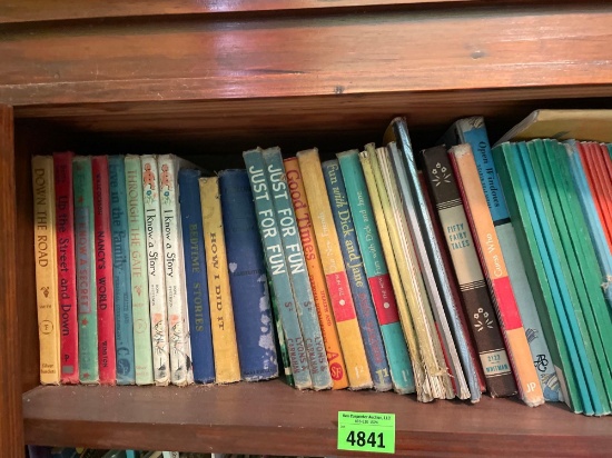 Books on top shelf, left side. See photos for titles and authors