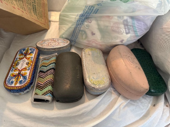 Eyeglass cases, protective pads