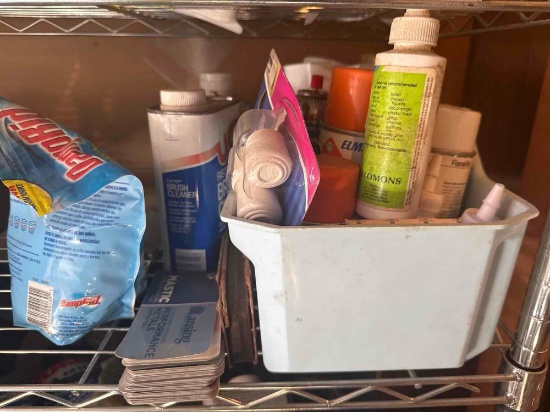 Misc items, sand paper, wood glue, and more