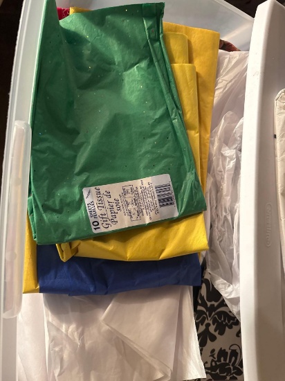 Ribbon string, tissue paper, gift bags, 3 Drawer Storage Cart included