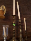 4 Candle holders with candles