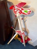 Vintage childrens clothing, rack, toy rifle 37 inches, cabbage patch doll, Sesame Street musical