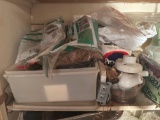 Decorative soil cover, jars, and other misc items