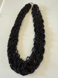 Black seed bead necklace