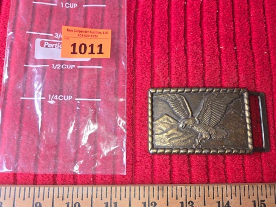 Brass Eagle Buckle. One Piece.