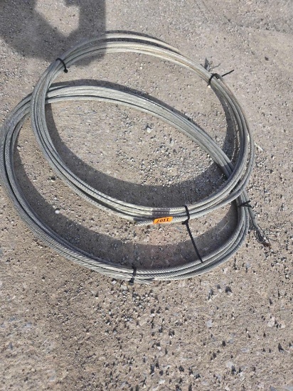 2 - Approximately 20 Ft Rolls of Barrier Cable. Both one Money.