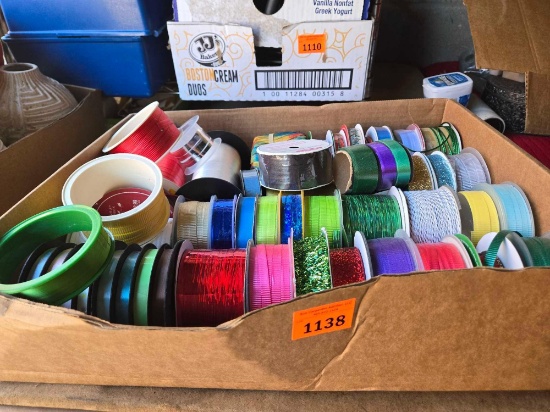 Box of Assorted Decorative Ribbon Spools. All one Money.