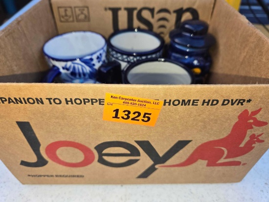Box of South American Tile and Mexican Pottery Items.