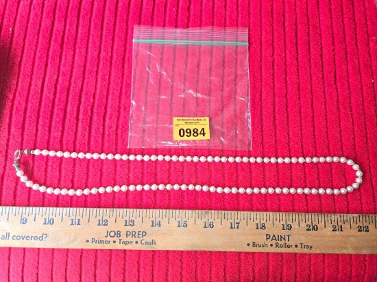 Vintage, Long Strand of Faux Pearls.