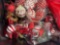 tub of Christmas decorations