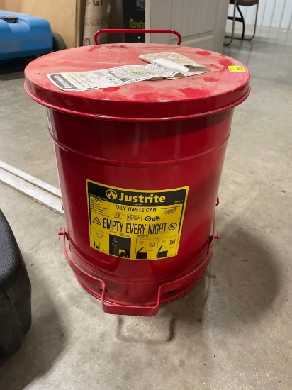 Justrite oil waste can