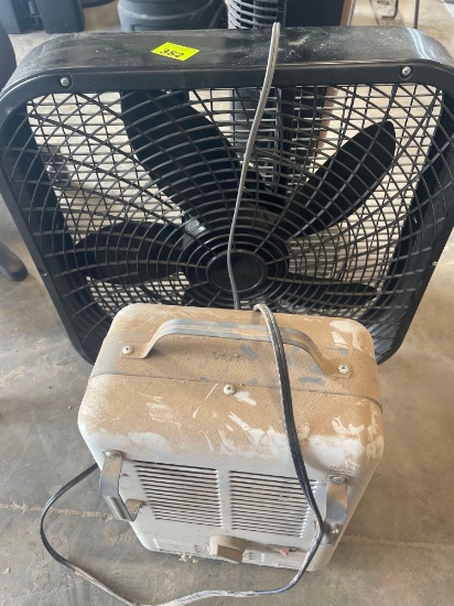 Holmes box fan; Patton heater