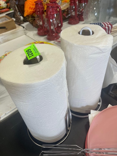 paper towel holders; paper towels