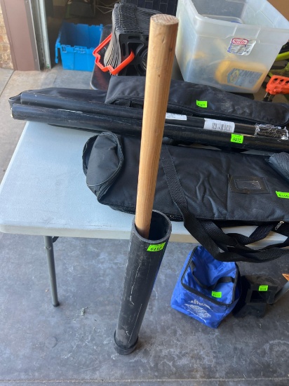 4ft black pvc w/wooden rod