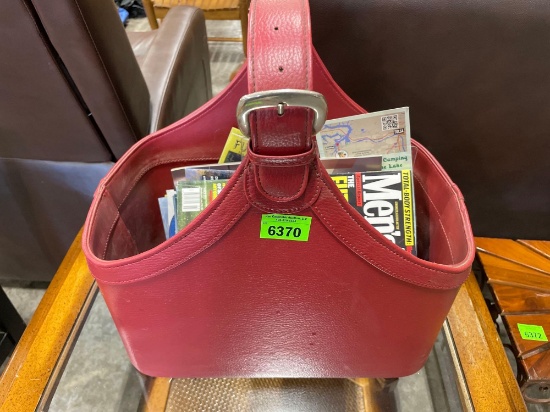 leather bag/magazine holder