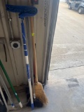 brooms , dust pan , extension pole