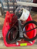 packing tape; scissors; 3in bladex valve; misc