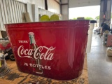 Coca Cola tin; weights; and other miscellaneous items