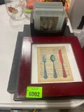 wall decor; glass picture coasters