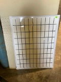 white board; peg boards