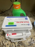 first aid kits; gain laundry detergent