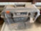 Stanley plastic toolbox with miscellaneous socket, screwdrivers, and other items