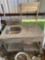 Metal rolling table with sink Measurements in photo