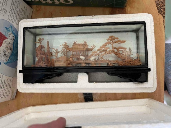 Chinese cork diorama