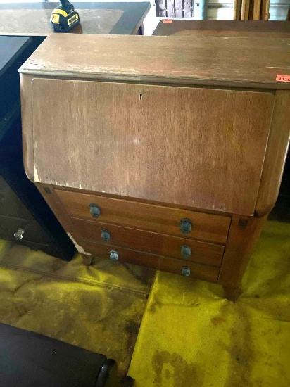 Antique Drop front desk with drawers buyer must bring help to load