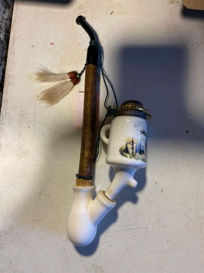 German European porcelain tobacco pipe