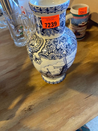 Delft Blue vase Dutch pottery