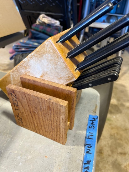 Knives in block